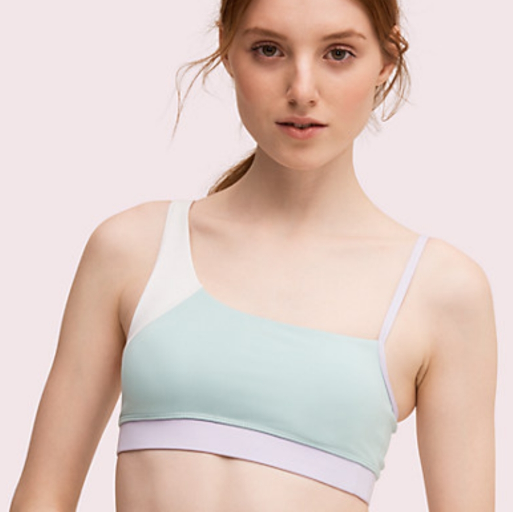 Kate Spade Color Spliced Sorts Bra in Frozenlilac